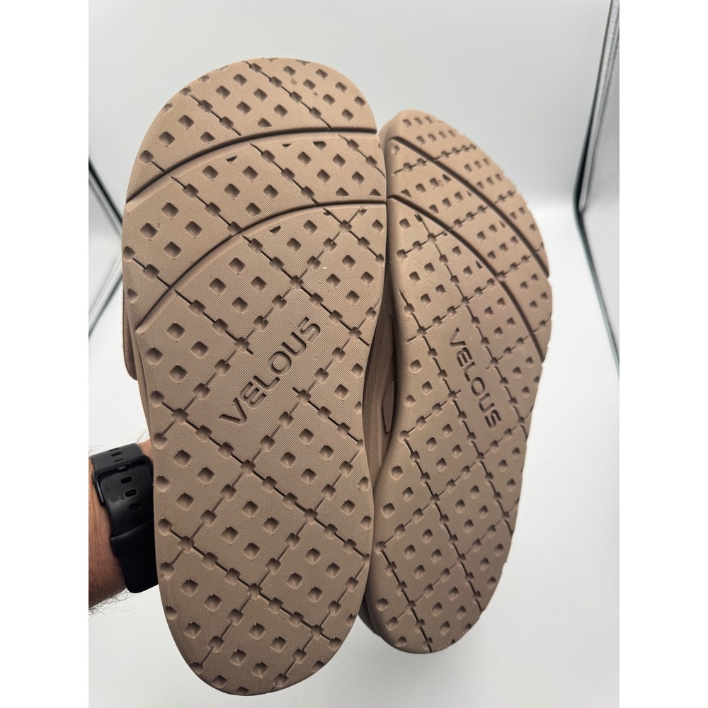 Velous Active Adjustable Slide Brown Men 10 W 12 Tri-Motion Recovery Sandal NWOT - Picture 9 of 10
